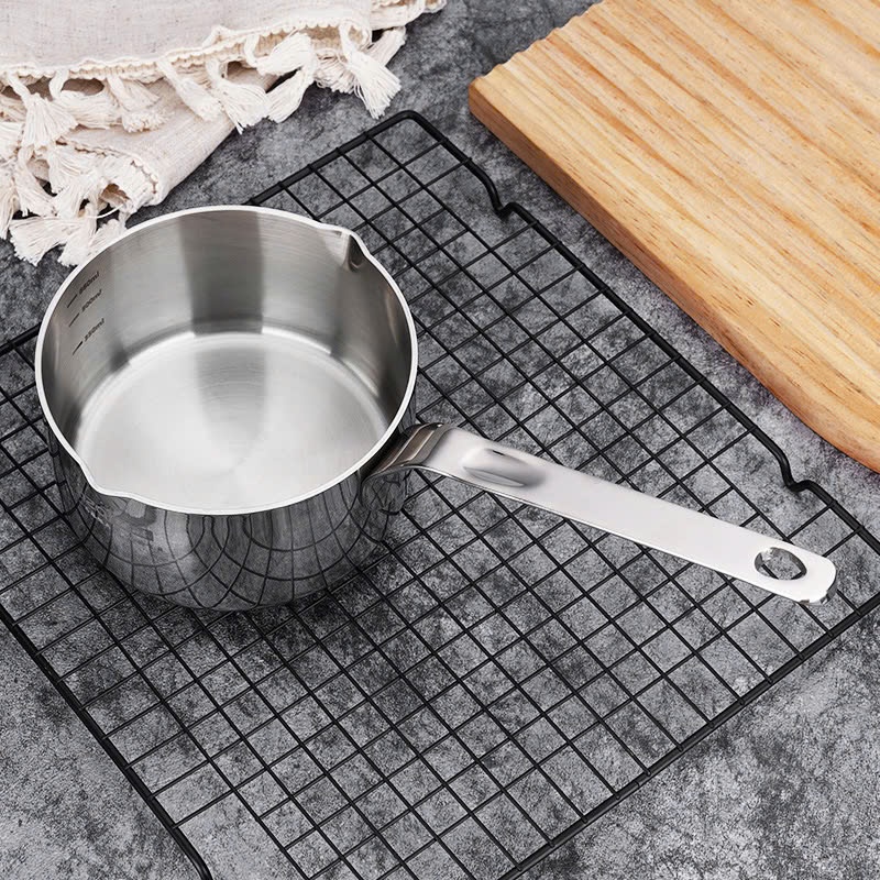 Quánh Vuông KINSGEM By CHOCKMEN Inox Cao Cấp Quánh Nấu Cháo Ăn Dặm Đun Sữa Nấu Mì Dùng Mọi Loại Bếp