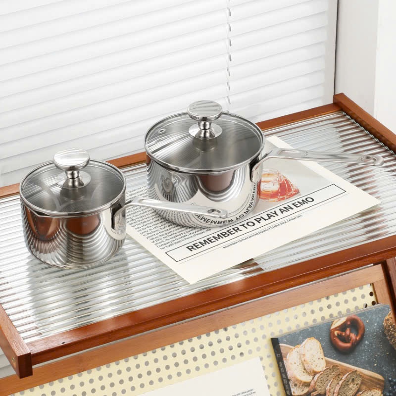 Quánh Vuông KINSGEM By CHOCKMEN Inox Cao Cấp Quánh Nấu Cháo Ăn Dặm Đun Sữa Nấu Mì Dùng Mọi Loại Bếp