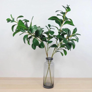 [ Loại 1]Cành lá chanh , lá chè 3 nhánh 65cm - cây lá giả cao cấp