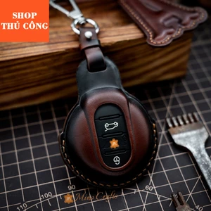 Bao da chìa khóa Mini Cooper, Countryman, Paceman, Roadster, Bao da chìa khóa thủ công, Da bò thật
