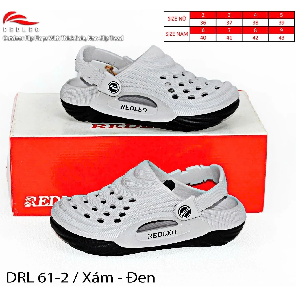 Dép sục REDLEO DRL-61-2 - góc nhìn tổng thể sản phẩm