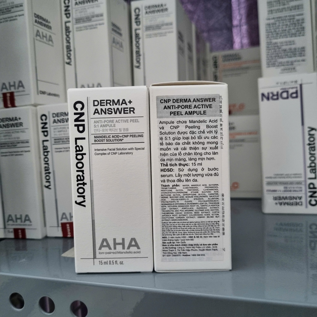 Tinh Chất se khít lỗ chân lông AHA CNP Derma+ Answer Anti-Pore Active Peel Ampule 15ml/50ml