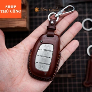 Bao da chìa khóa Hyundai Tucson, Creta, Venue, I10, I20, Elantra, Bao da chìa khóa thủ công