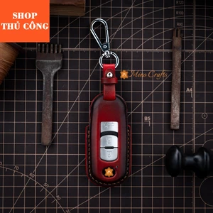 Bao da chìa khóa MAZDA CX5 CX8 CX30 , Bao da chìa khóa thủ công , Khắc tên miễn phí