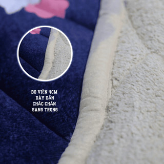 Chăn Lông Cừu Trần Bông HueBo Bedding 3 Lớp Siêu Dày, Chăn Đại Hàn Cao Cấp Chống Xô Lệch, Vón Cục