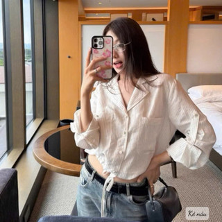 SƠ MI KẺ DÂY 2 MÀU