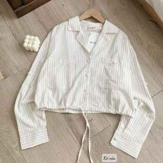 SƠ MI KẺ DÂY 2 MÀU