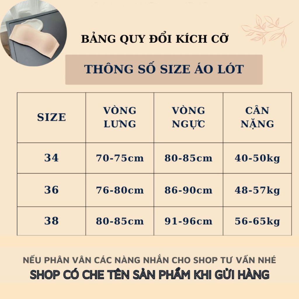 Áo Quây Ngực Su Đệm Mỏng 0.3cm - Quây Bản To, Mát Mềm, Chống Tụt Cực Tốt 239