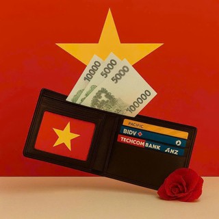 Quà Quốc Khánh 2/9 tặng cờ tổ quốc (bóc dán) theo ví fullbox túi hộp.