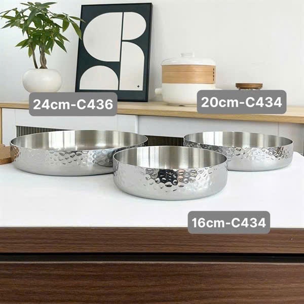 Khay Kiêm Chảo Chockmen Chạm Khắc Sang Trọng 16cm 20cm 24cm