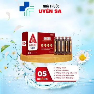 [CHÍNH HÃNG] Viên Sắt uống A-Fevit, Bổ Sung Sắt Hiệu Quả, Dễ Hấp Thu, Không Tanh, Không Gây Táo Bón, Nâng Cao Sức KhoẻJ