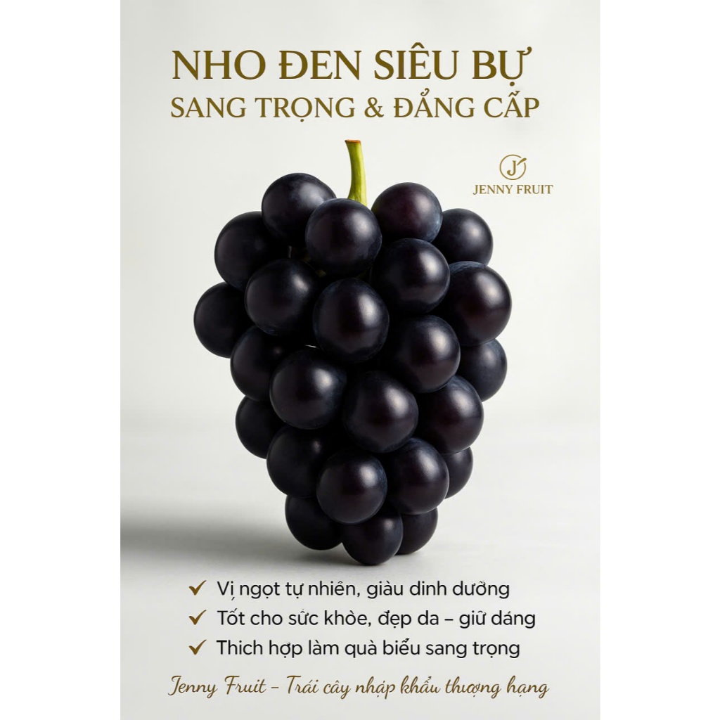 [ HỎA TỐC ] NHO ĐEN TRÁI TRÒN SIU TO
