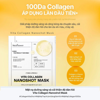 Mặt Nạ Collagen MediAnswer Mặt Nạ Thạch Medi Answer Mask Dưỡng Trắng Giảm Lão Hoá Da