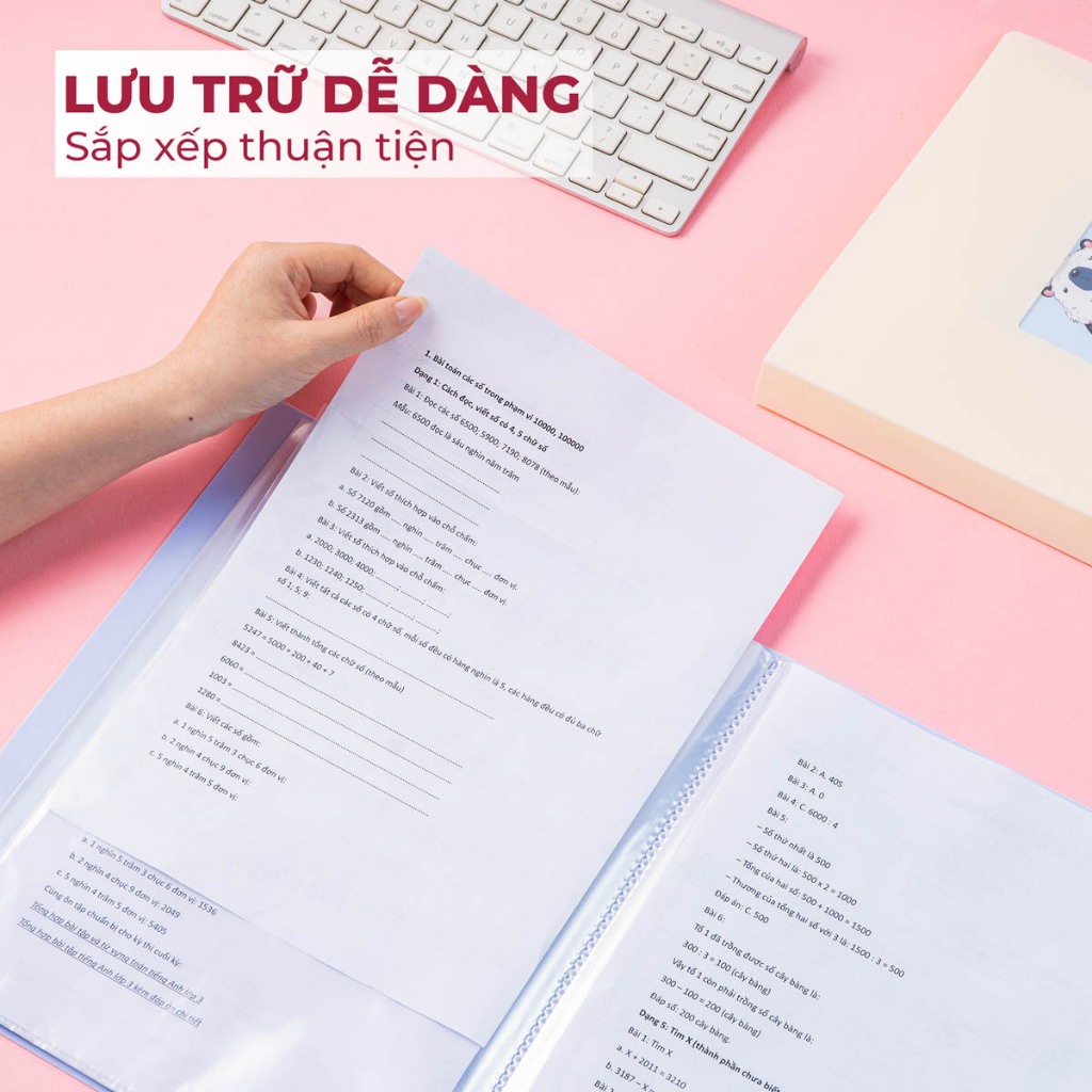 File Lá Đựng Tài Liệu A4 Classmate File 40/60 Lá Đa Năng, Lưu Trữ Giấy Tờ, Sổ Lưu Hình Siêu Âm, Bìa Nhựa Dễ Thương