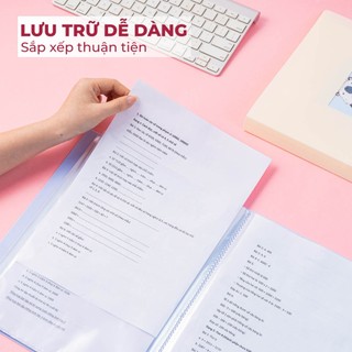 File Đựng Tài Liệu A4 40/ 60 Lá Màu Pastel CLASSMATE Dùng Lưu Trữ Tài Liệu Quan Trọng, Hình Siêu Âm CL-DB404/406