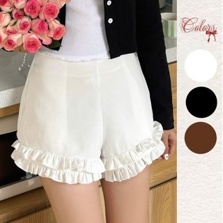 NAVIE -  ( MUA 1 KÈM 1 DÂY NƠ ) Quần short ngắn AMY line phối bèo 2 lớp thời trang nữ