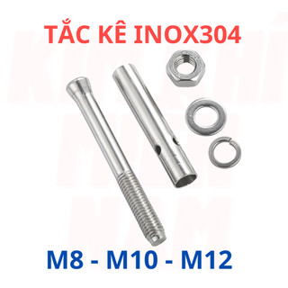 Tắc Kê Inox, Bu Lông Nở Inox 304 Đủ SIze  M8, M10, M12.