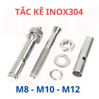 Tắc Kê Inox, Bu Lông Nở Inox 304 Đủ SIze  M8, M10, M12.