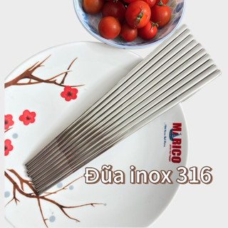 Đũa inox 316 Cao Cấp Chống Trượt Đũa Ăn An Toàn Sức Khoẻ Bền Đẹp Sang Trọng