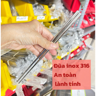 Đũa inox 316 Cao Cấp Chống Trượt Đũa Ăn An Toàn Sức Khoẻ Bền Đẹp Sang Trọng