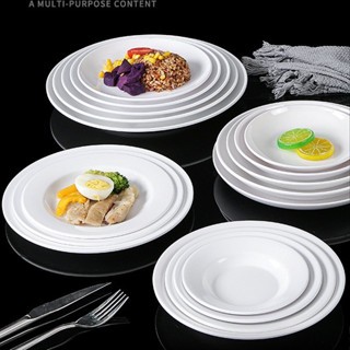Đĩa Phíp ( Melamine A5 ) Cao Cấp Trắng Sang Trọng Bền Đẹp Không Xước - Ố  P1006