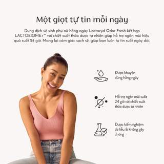 (Quà tặng Lactacyd) Bộ 2 chai Dung Dịch Vệ Sinh Phụ Nữ Lactacyd Odor Fresh 60ml/chai