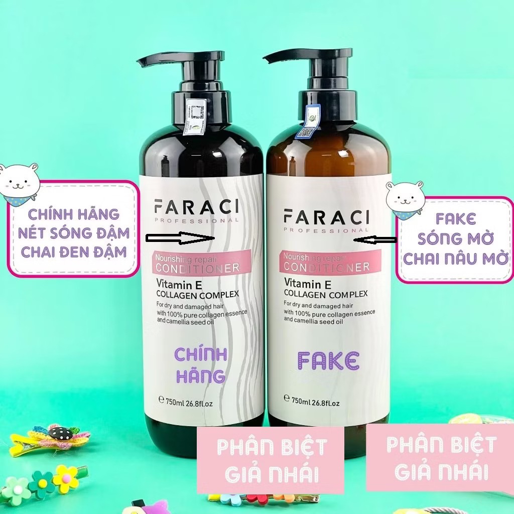 Faraci Dầu Gội & Xả Vitamin E Collagen 750ml Phục Hồi Tóc Mềm Mượt Ngăn Rụng Chính Hãng Italy Chăm Sóc Tóc Chuyên Nghiệp