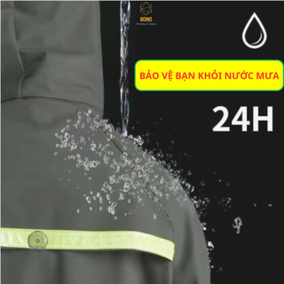 Bộ Quần Áo Mưa Vải Dệt Kim, PVC, Cao Su Non, Mềm Mại, Chống Thấm, Có Giải Phản Quang An Toàn Xe Máy