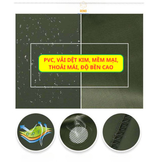 Bộ Quần Áo Mưa Vải Dệt Kim, PVC, Cao Su Non, Mềm Mại, Chống Thấm, Có Giải Phản Quang An Toàn Xe Máy