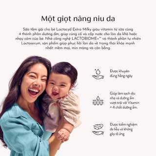 Bộ 1 Sữa Tắm Gội Trẻ Em Lactacyd Milky Size Jumbo 800ml + 1 Thực phẩm bảo vệ sức khỏe Pharmaton Energy Fizzi