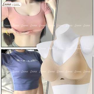Áo Lót Áo Bra Nữ Chất Su Mỏng Không Gọng Mút Giọt Nước Dày 3CM Thoáng Khí Không Lộ Viền BRA08
