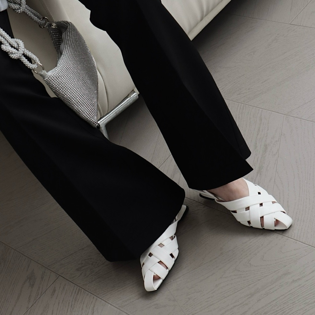 25 STUDIO Giày rọ mũi nhọn đế xuồng cao 5p Woven Mules | Shopee Việt Nam