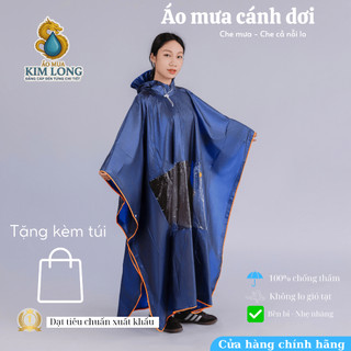 ÁO MƯA CÁNH DƠI NHŨ CÓ VIỀN PHẢN QUANG CAO CẤP - PHÙ HỢP CHO NAM VÀ NỮ