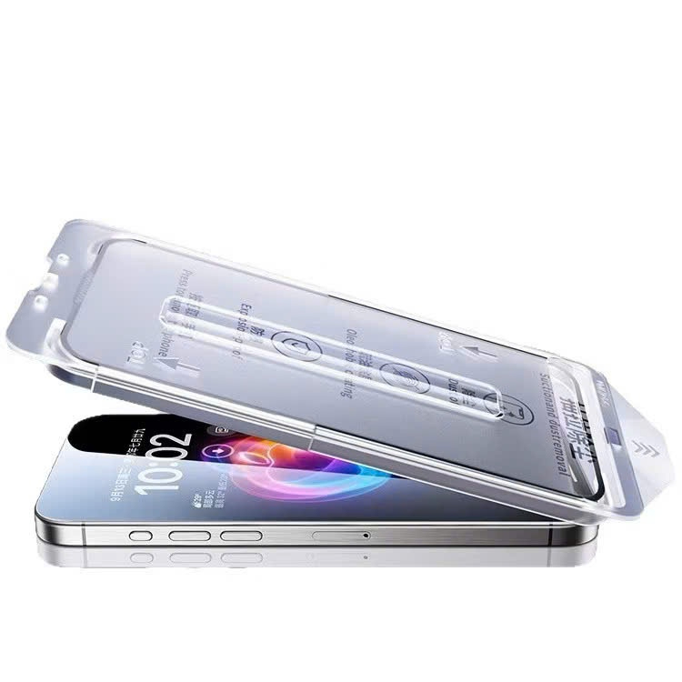 Kính cường lực GOR KINGBON không viền đen có khung trợ dán trong và chống trộm IPhone 13 đến16Promax