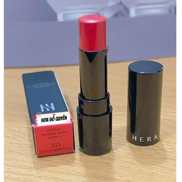 [Son lì Hera 321] Cây son lì mềm và mịn môi ngừa thâm môi lên mầu sáng da Hera Sensual Powder Matte Lipstick 3g