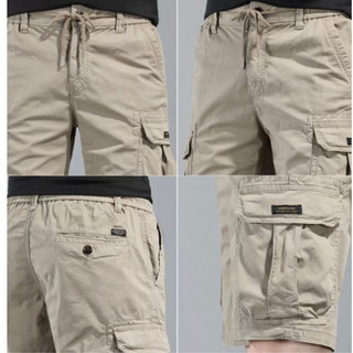 Quần Short Nam Kaki Túi Hộp Vải Kaki Cotton Co Giãn Thoáng Khí Co Giãn Thoải Mái S08