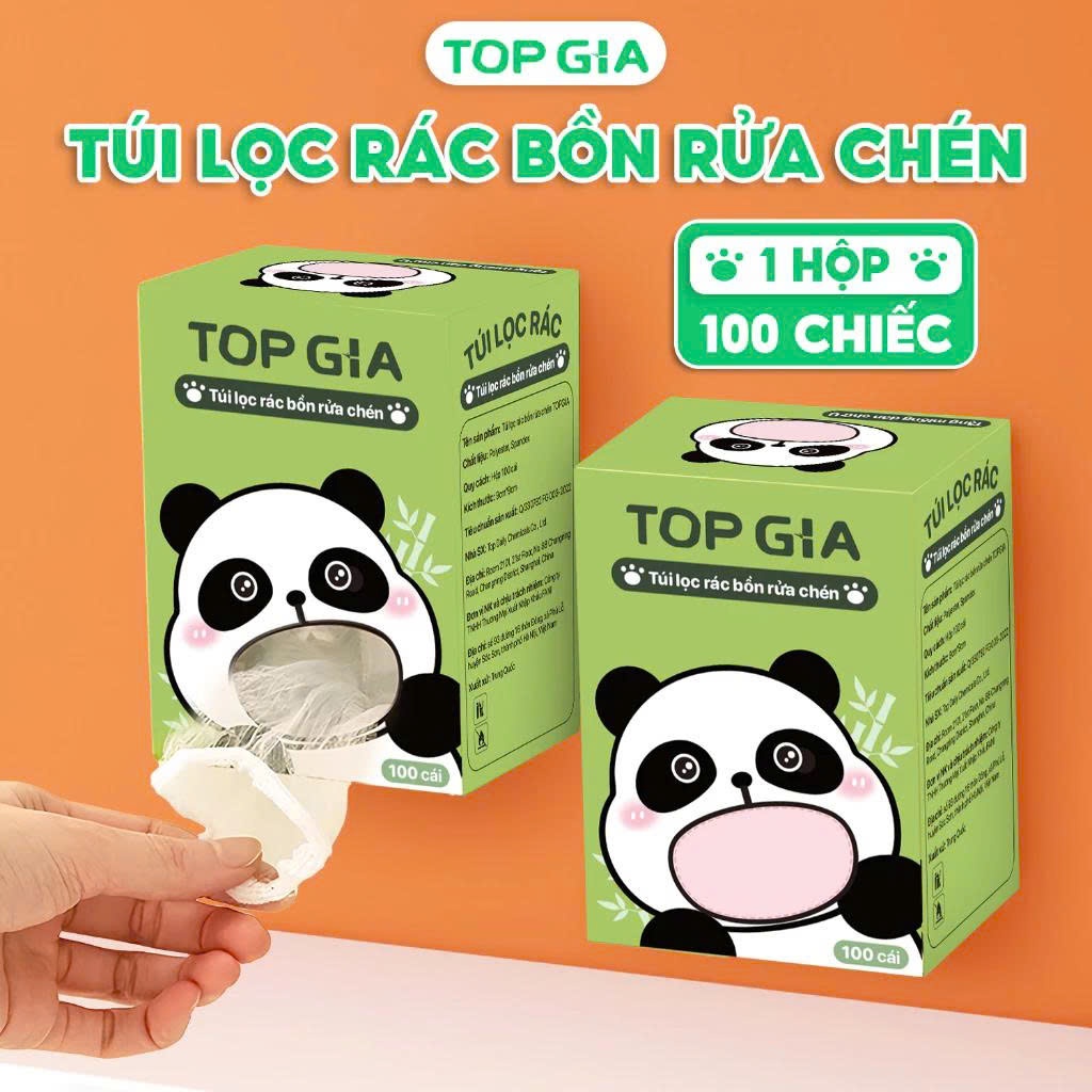 Combo 100 túi lọc rác bồn rửa chén TOPGIA, túi lưới lọc rác chậu rửa tiện lợi, sạch sẽ