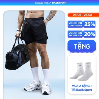 Quần Short 2 lớp Nam BAZIK Speed Up 2 in 1 Thoáng Khí Thấm Hút Mồ Hôi Và Khô Nhanh, Thoải Mái Vận Động, Chạy Bộ, Tập Gym