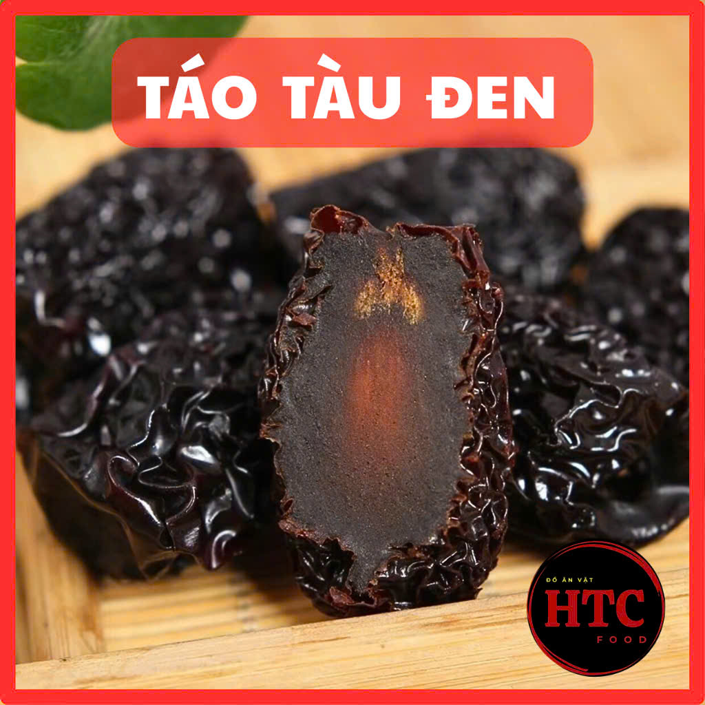 Táo tàu đen sấy dẻo Tân Cương chuẩn loại 1, quả to dẻo mềm giúp đẹp da, đen tóc, ngủ ngon, HTC Food