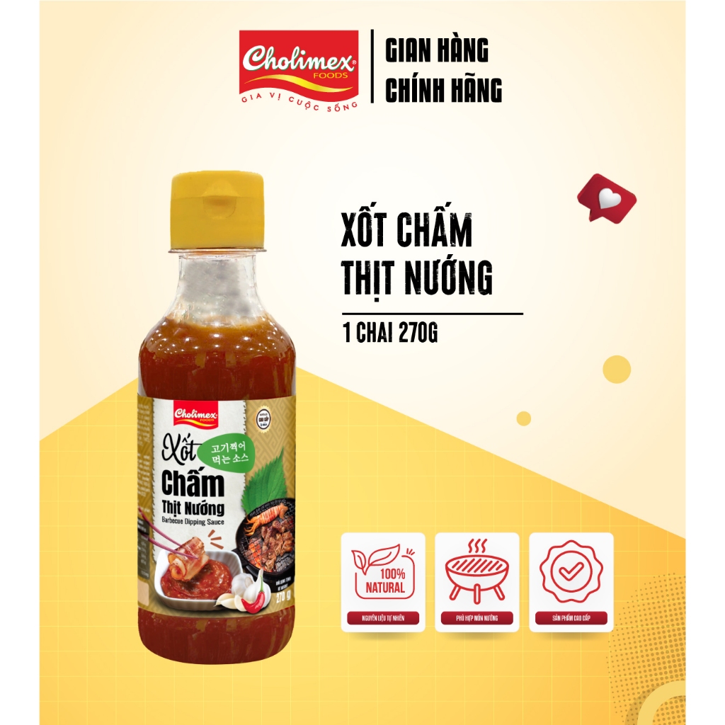 Xốt Chấm Thịt Nướng Cholimex 270g – Thơm ngon đậm đà, ăn kèm món nướng ...