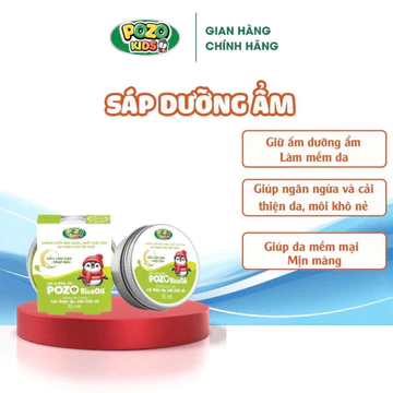 Sáp Gạo Non dưỡng ẩm Da và Môi thuần chay cho bé Pozo 15ml, Sáp Dưỡng Ẩm Pozo Rice Oil