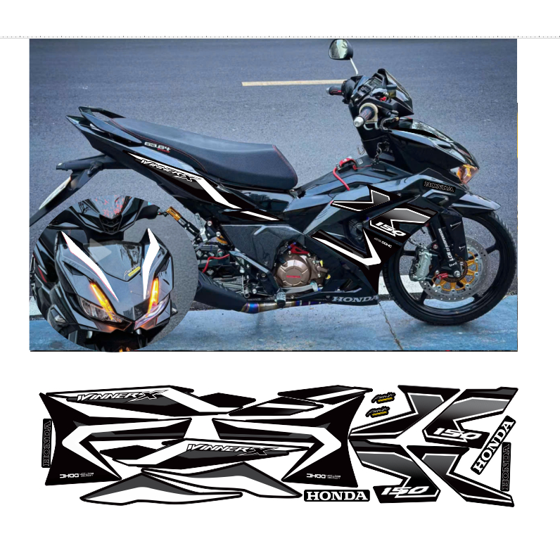 Tem rời WINNER X V3 V4 chất liệu in 3 lớp chống nước không phai màu.