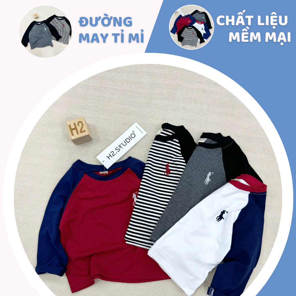 [À ƠI SHOP] R84- set 4 áo dài tay thêu ngựa phối tay- a106.232