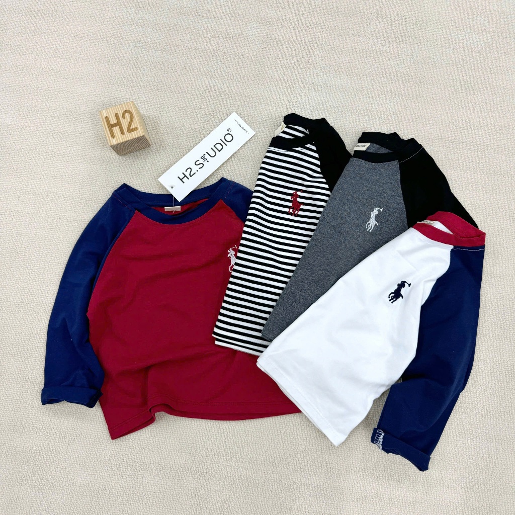 [À ƠI SHOP] R84- set 4 áo dài tay thêu ngựa phối tay- a106.232