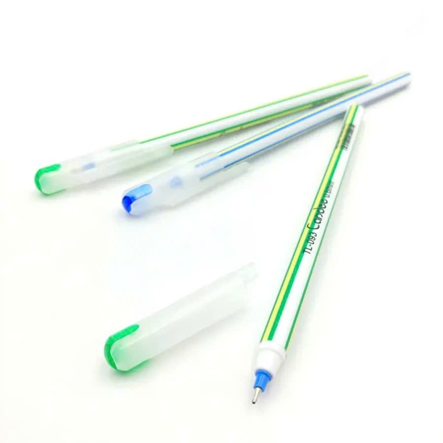 Combo 10/20 Bút bi nến Thiên Long TL-093 ngòi 0,6mm 3 màu mực xanh đỏ đen cho văn phòng, học sinh, sinh viên