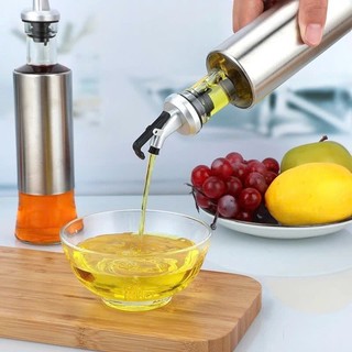 LỌ THỦY TINH ĐỰNG DẦU ĂN 300ML - Bình Đựng Gia Vị Bọc Inox Chia Vạch,Chai Đựng Nước Mắm Nước Sốt Chia Vạch Tiện Lợi