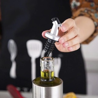 LỌ THỦY TINH ĐỰNG DẦU ĂN 300ML - Bình Đựng Gia Vị Bọc Inox Chia Vạch,Chai Đựng Nước Mắm Nước Sốt Chia Vạch Tiện Lợi