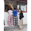 Quần Flannel Dài Ống Cong Vải Ép Hàn Form Rộng Unisex Tôn Dáng Nhiều Màu | SSSTore.Aesthetic