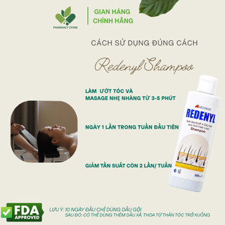 REDENYL Shampoo – Dầu gội giảm gàu, giảm rụng tóc, cho da đầu dầu, hỗ trợ mọc tóc 200ml - Châu Âu