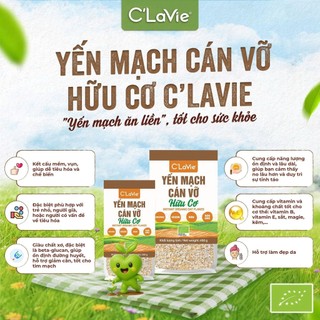 Yến mạch cán vỡ hữu cơ C'LaVie Instant Organic Oat Flakes